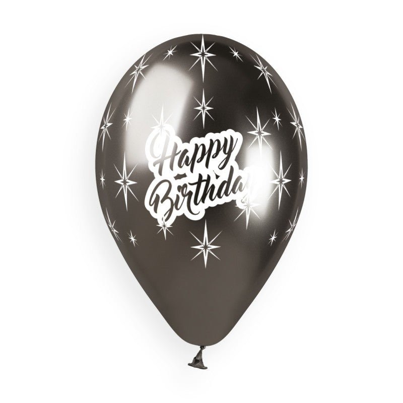 Black Happy Birthday Balloon - Kids Party Craft