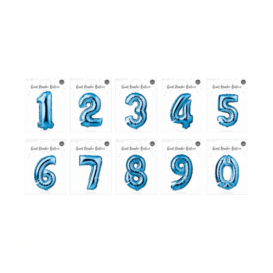 Blue Number Foil Balloon 65cm - Kids Party Craft