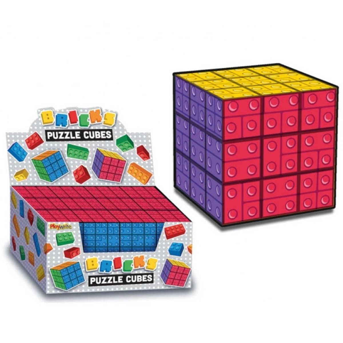 Bricks Puzzle Cube 5.5cm - Kids Party Craft