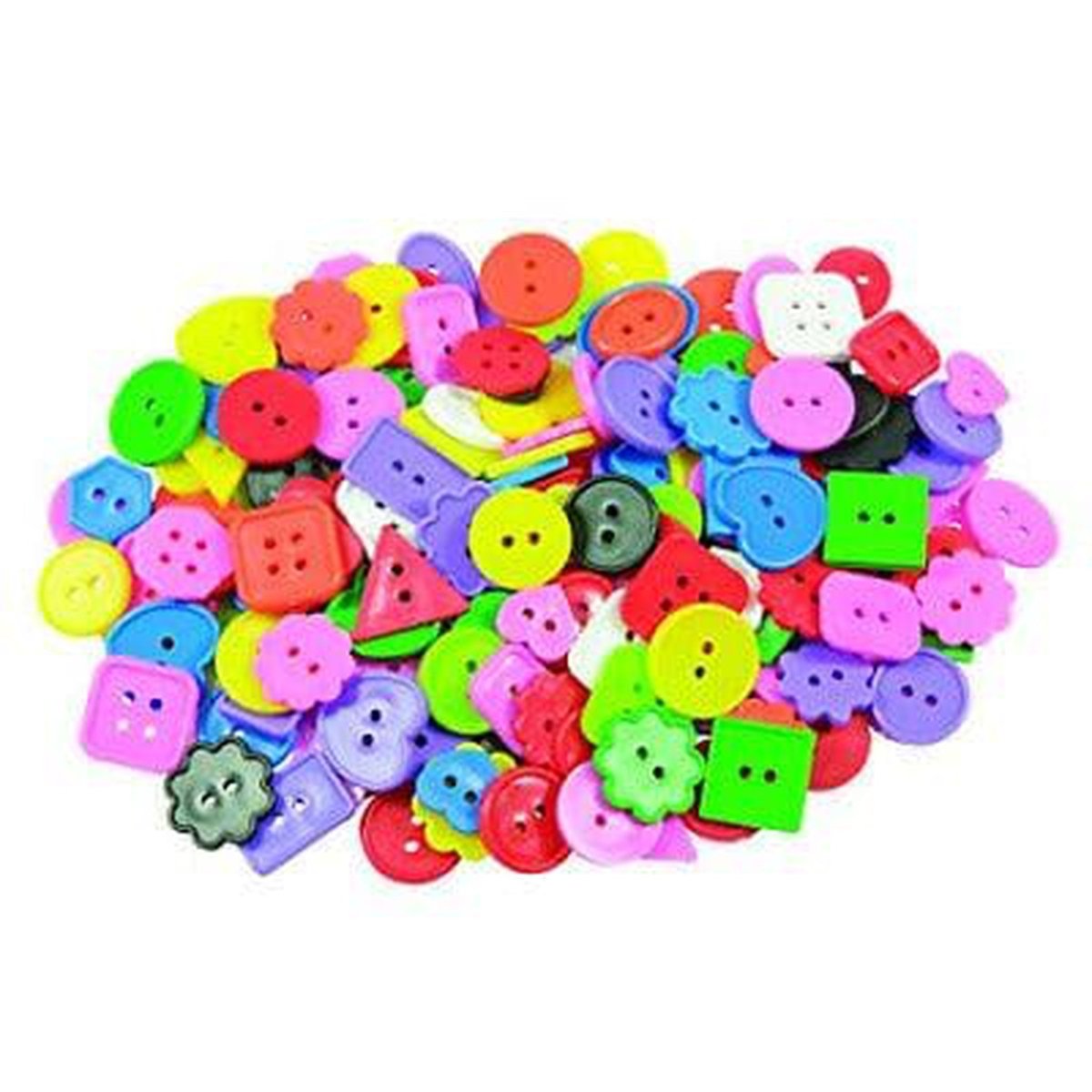 Bright Buttons, Assorted Sizes, Shapes and Colours - Kids Party Craft