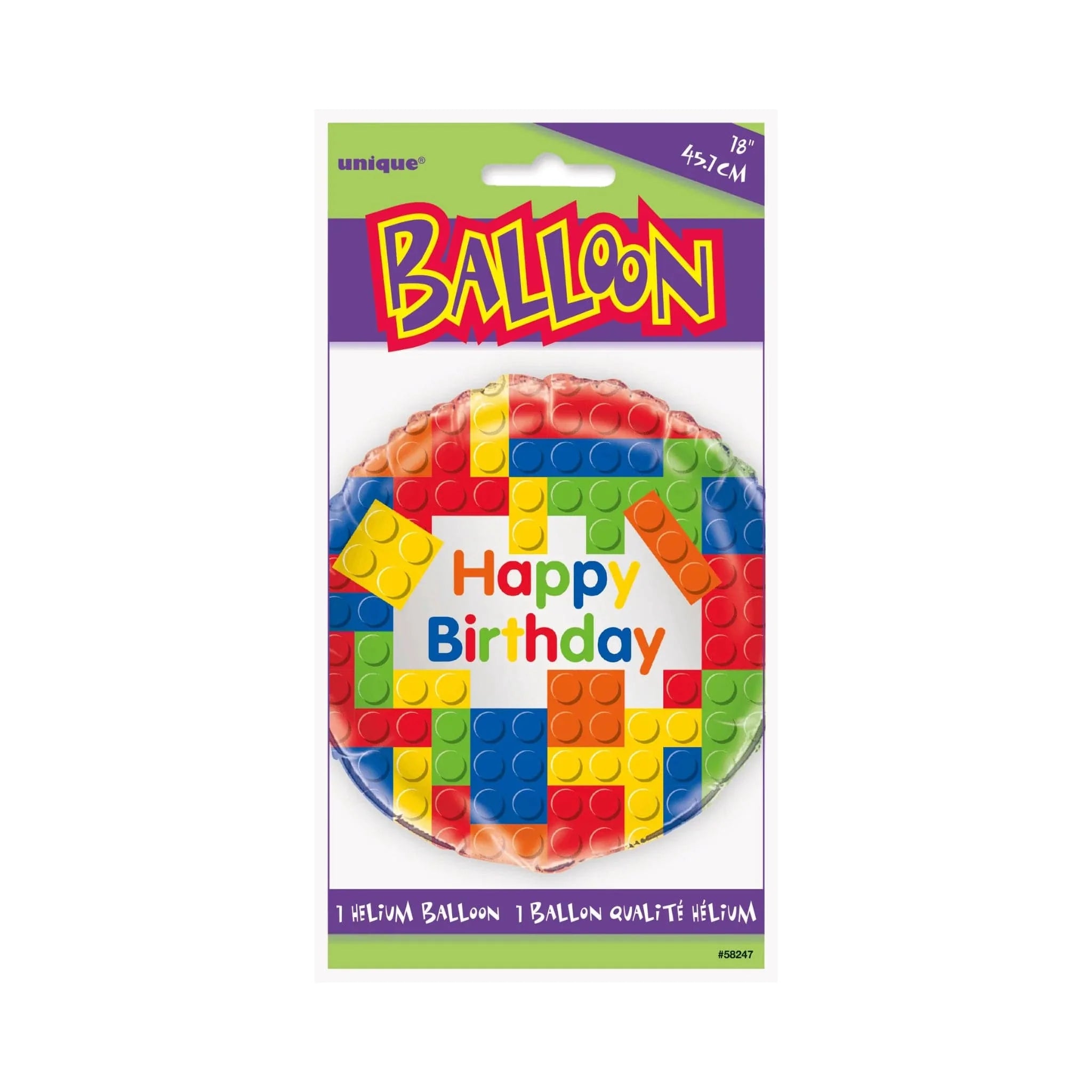 Building Blocks 18" Foil Balloon - Kids Party Craft