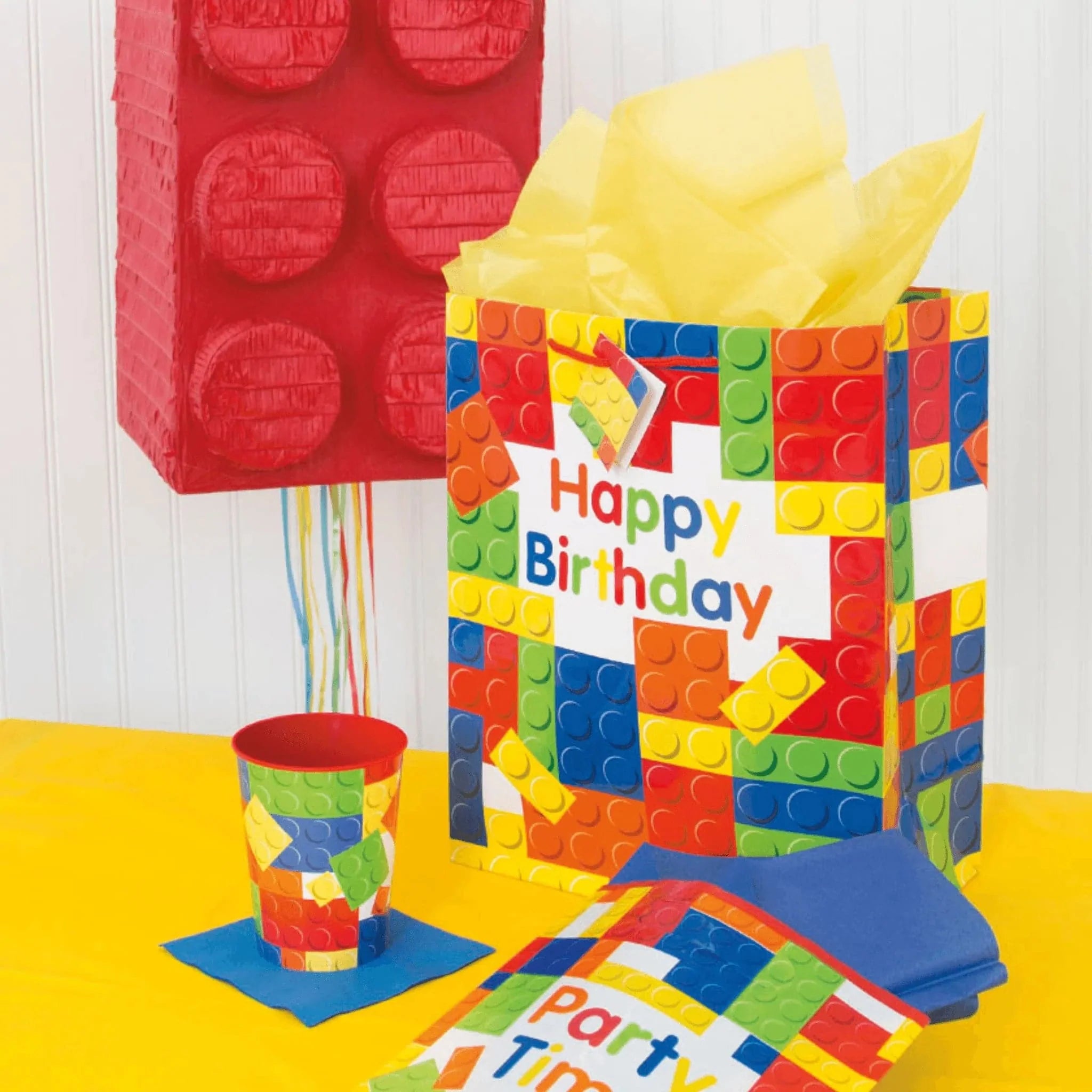 Building Blocks 9oz Cups 8pk - Kids Party Craft