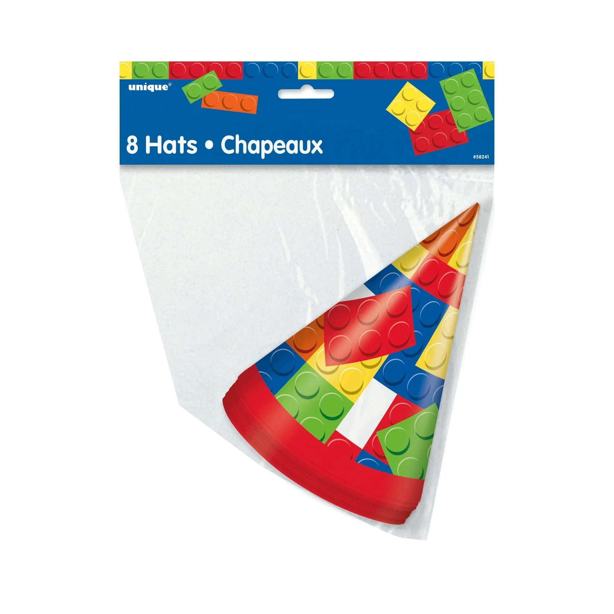 Building Blocks Party Hat 8pk - Kids Party Craft