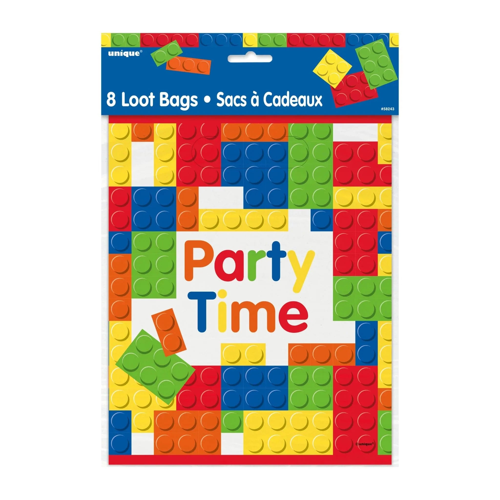 Building Blocks Party Loot Bags 8pk - Kids Party Craft