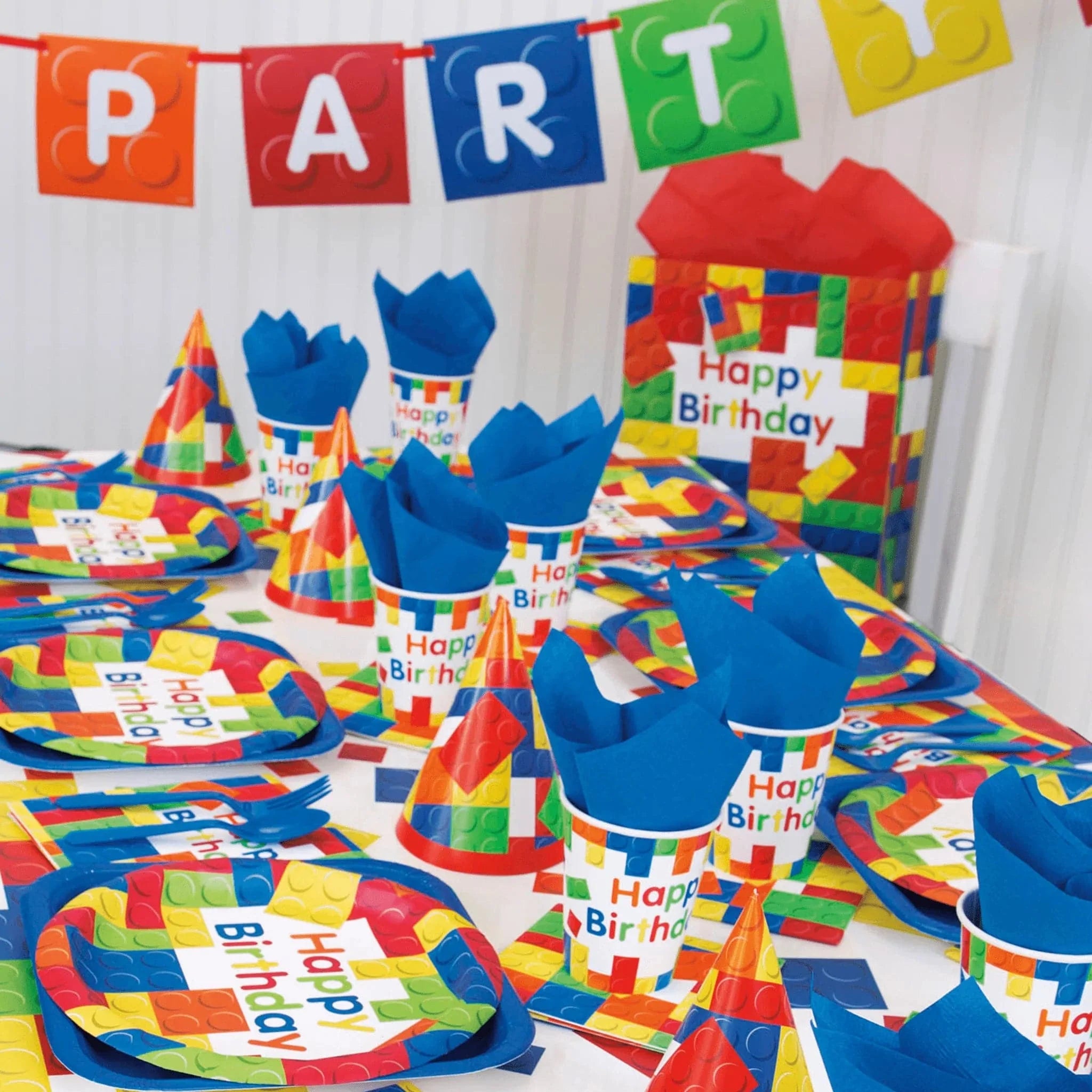 Building Blocks Party Loot Bags 8pk - Kids Party Craft