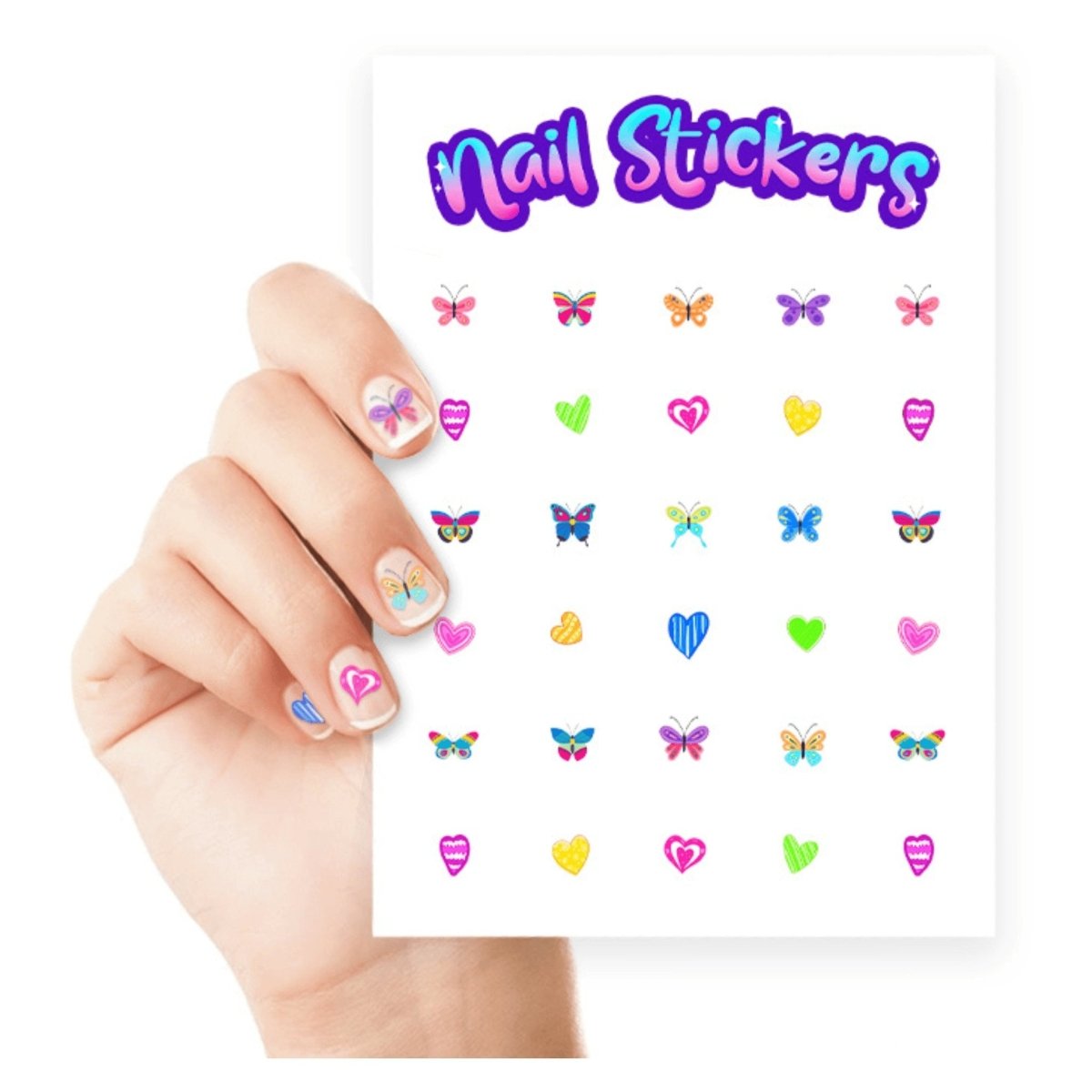 Butterflies Nail Art Sticker Sheet - Kids Party Craft