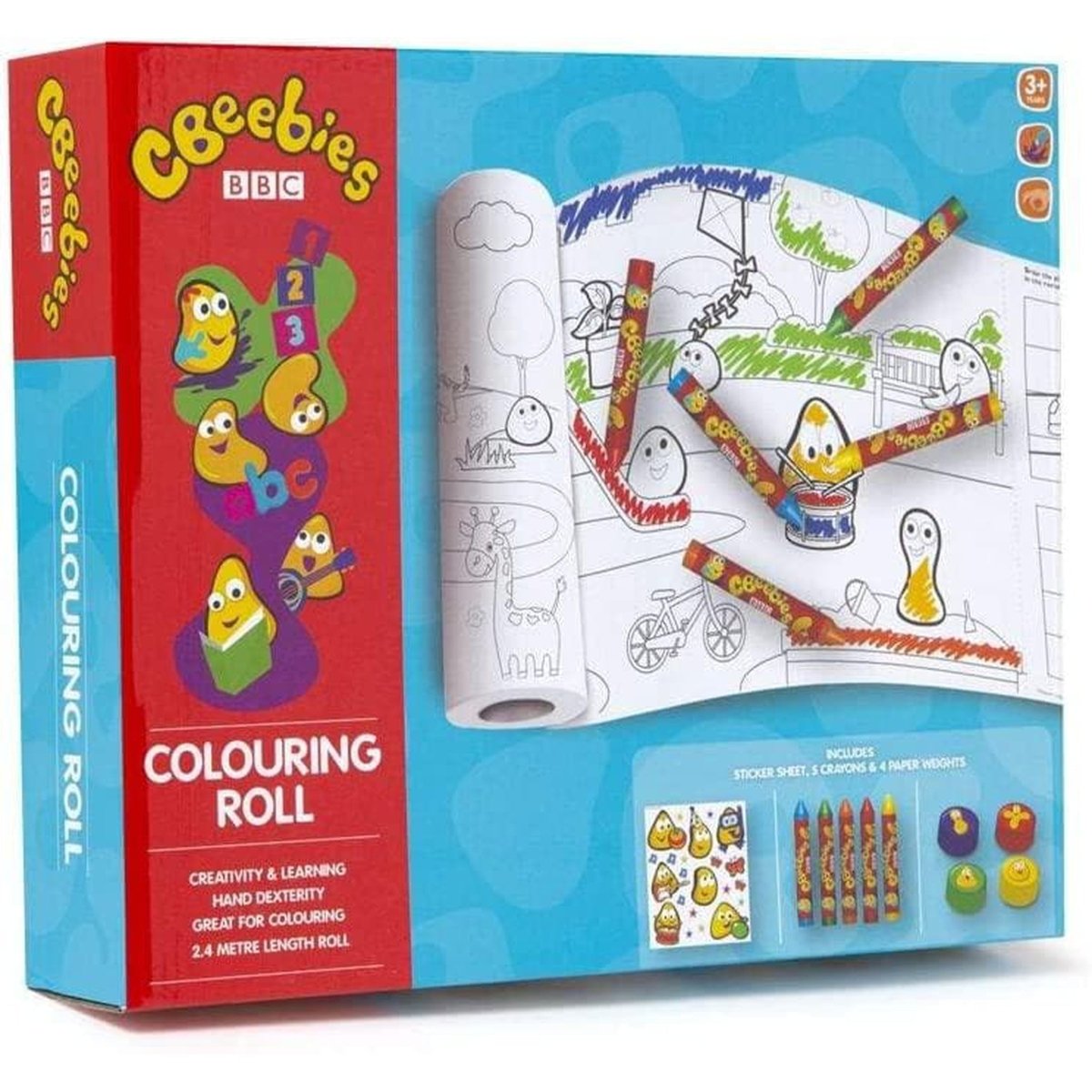 Cbeebies 2.4m Colouring Roll Set - Kids Party Craft