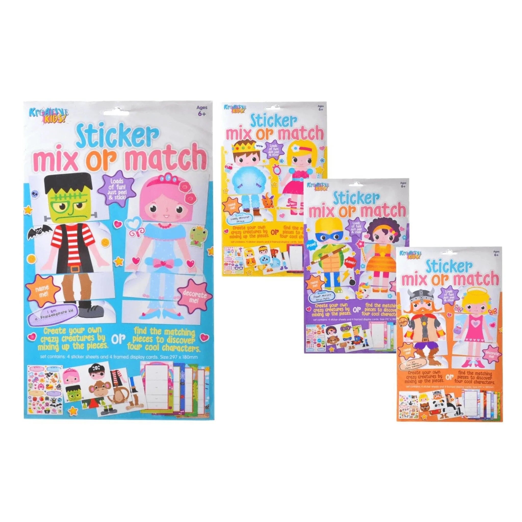 Children's Stickers Set Mix & Match Craft Kits - Kids Party Craft