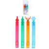 Christmas Mini Party Bubble Tubes (4ml) 4 Assorted Colours - Kids Party Craft