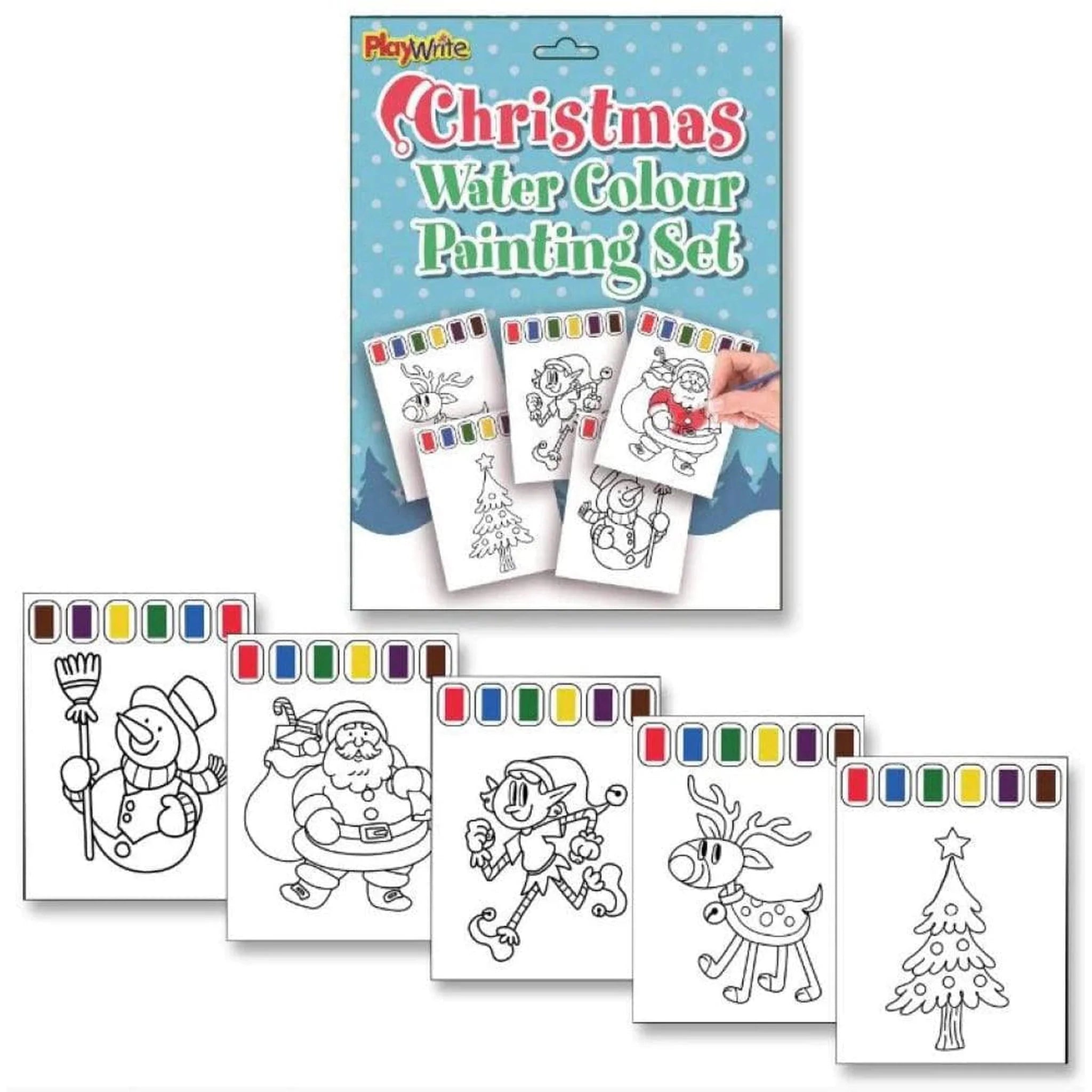 Christmas Watercolour Painting Set - Kids Party Craft