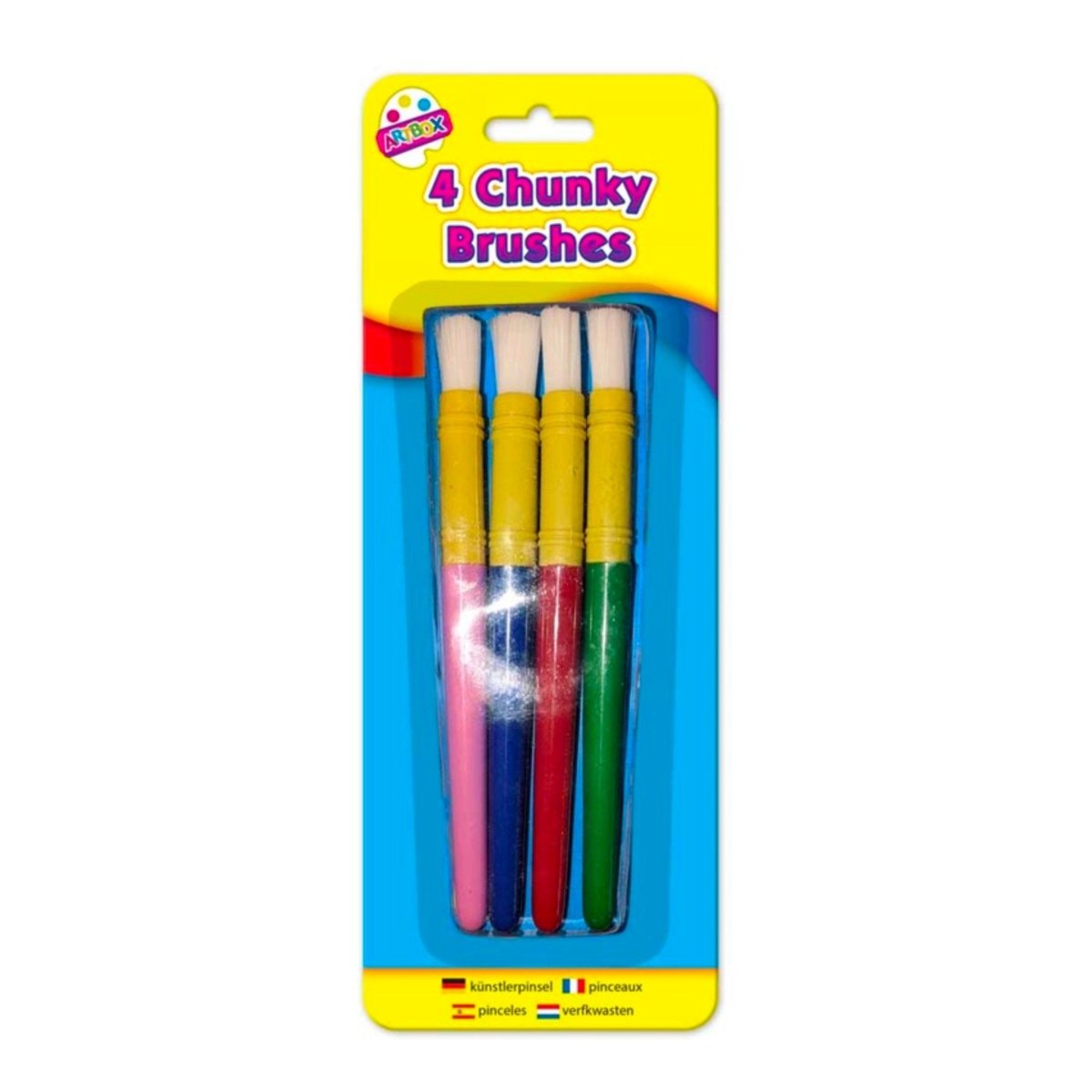 Chunky Paint Brushes 4pk - Kids Party Craft
