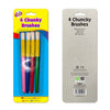 Chunky Paint Brushes 4pk - Kids Party Craft