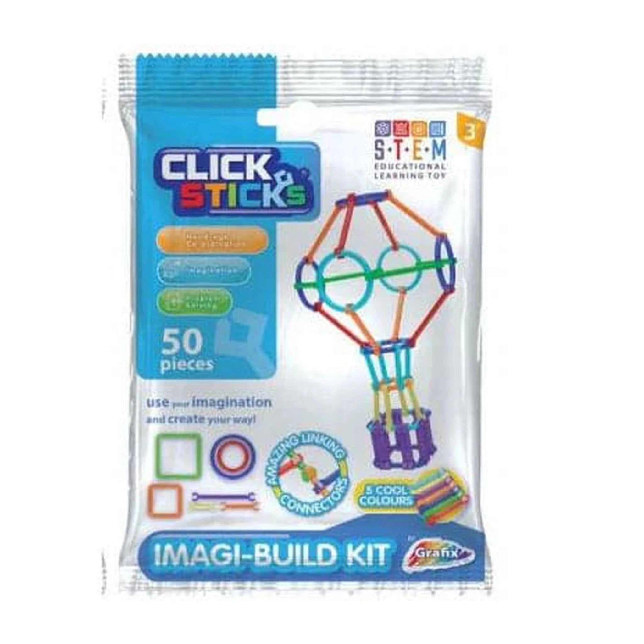 Clicksticks 50 Piece Model Set - Kids Party Craft