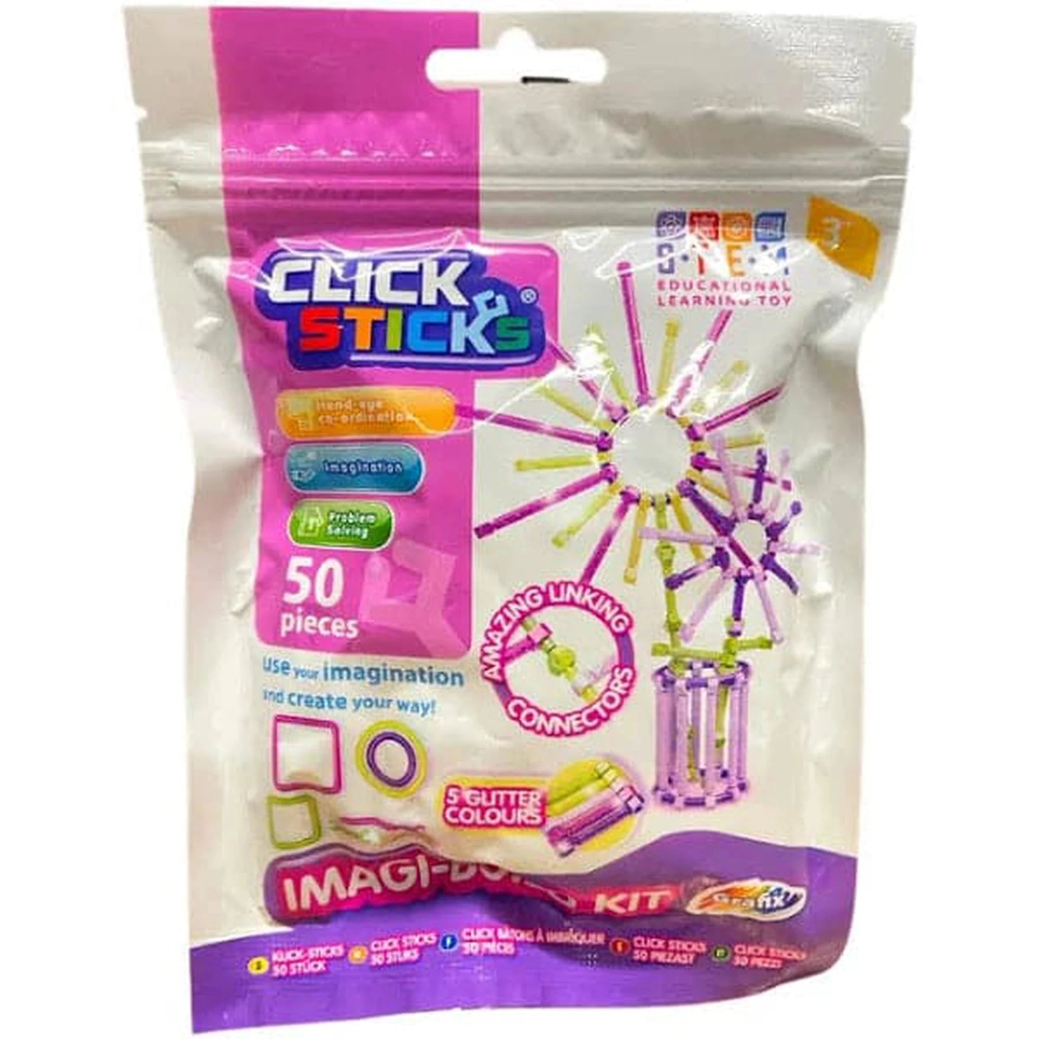 Clicksticks 50 Piece Model Set - Kids Party Craft