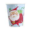 Colorful Santa 9oz Paper Cups 8pk - Kids Party Craft