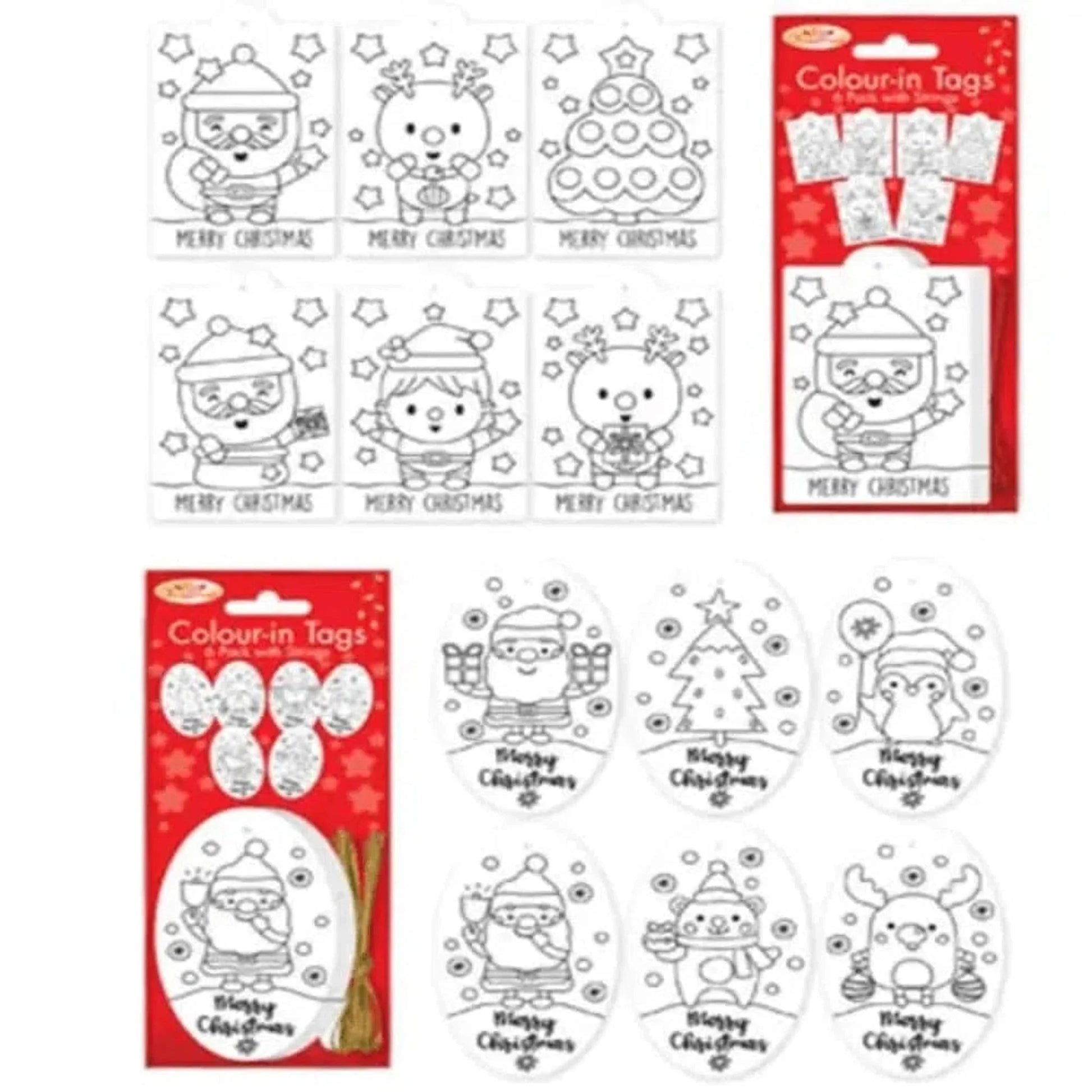 Colour In Gift Tags With String - Kids Party Craft
