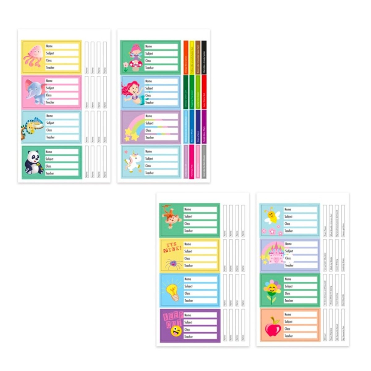 Cool School Stickers Kit (2 Designs) - Kids Party Craft