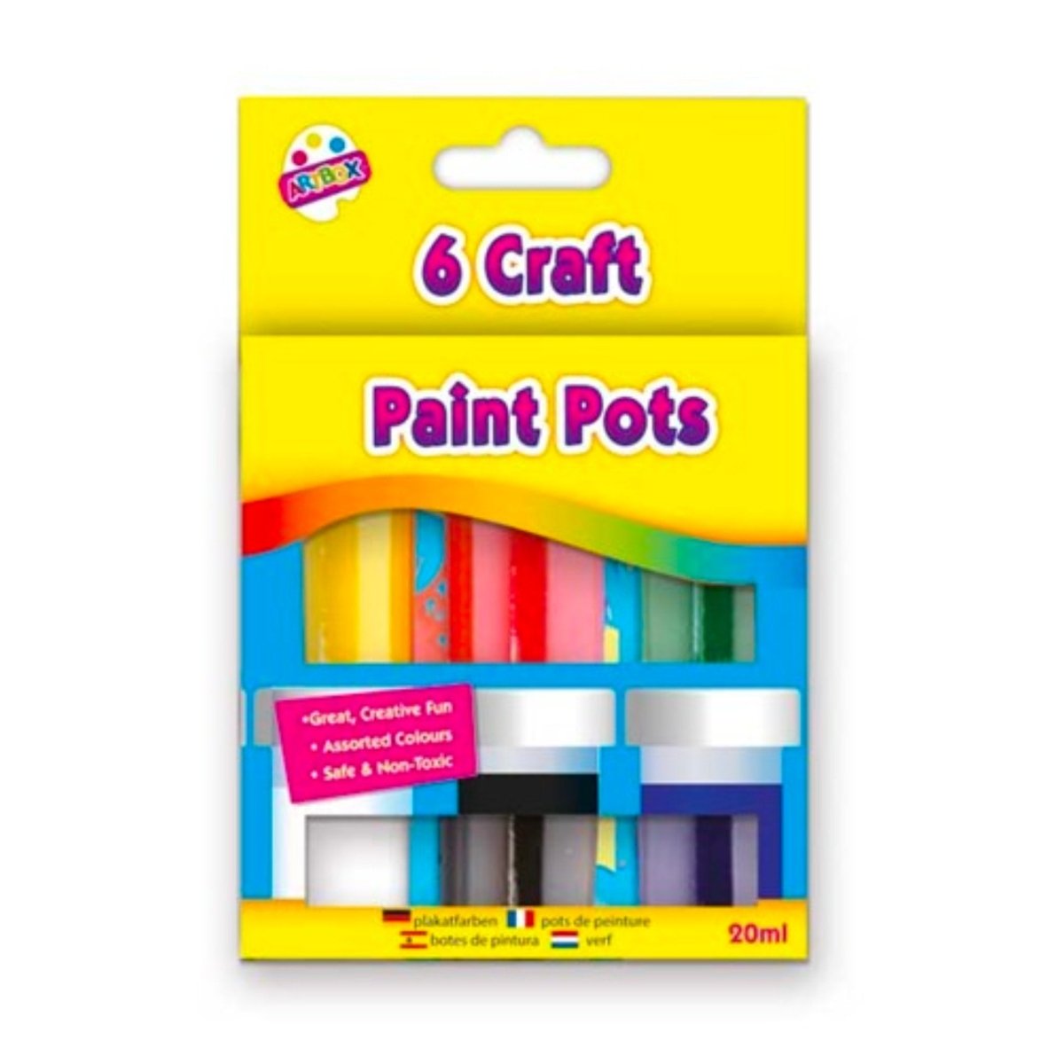 Craft Paints (6 Assorted) - Kids Party Craft