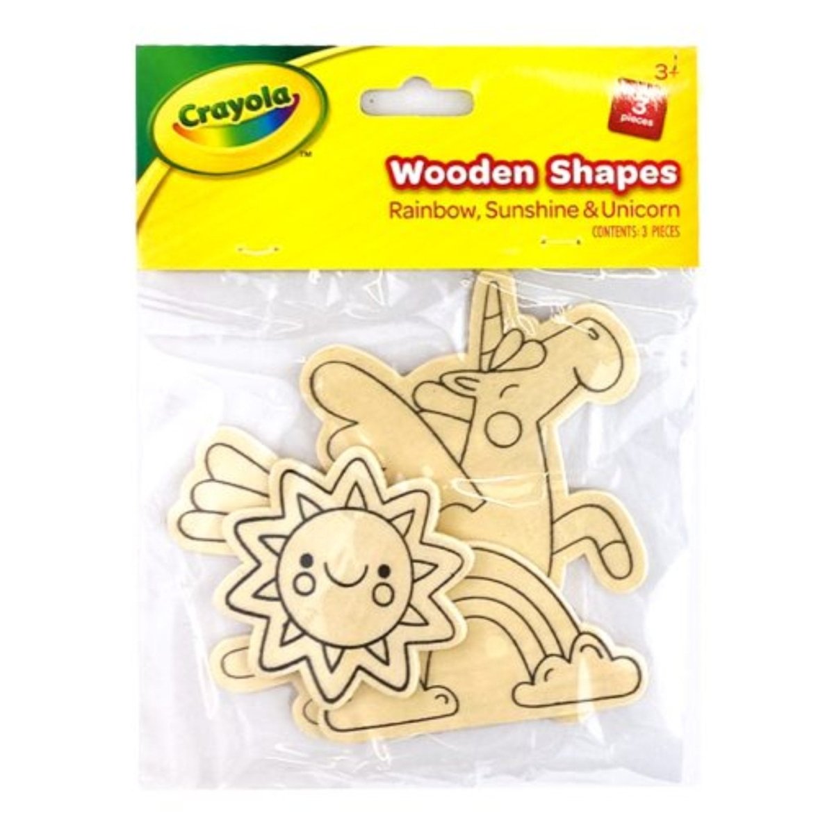 Crayola Wooden Shapes 3pcs - Kids Party Craft