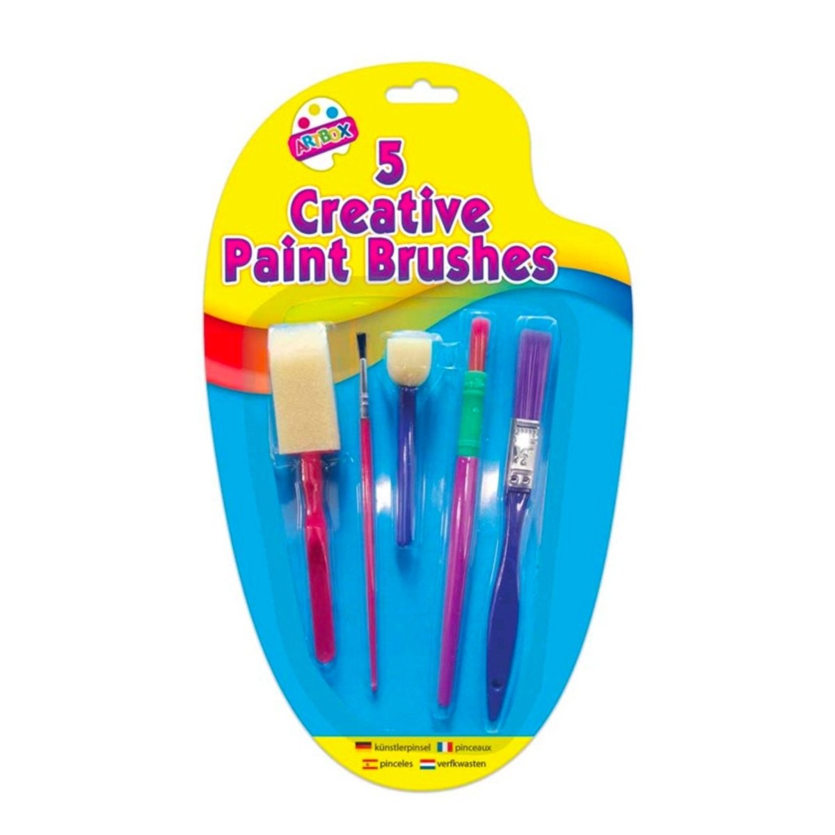 Creative Paint Brush Set (5 Assorted) - Kids Party Craft