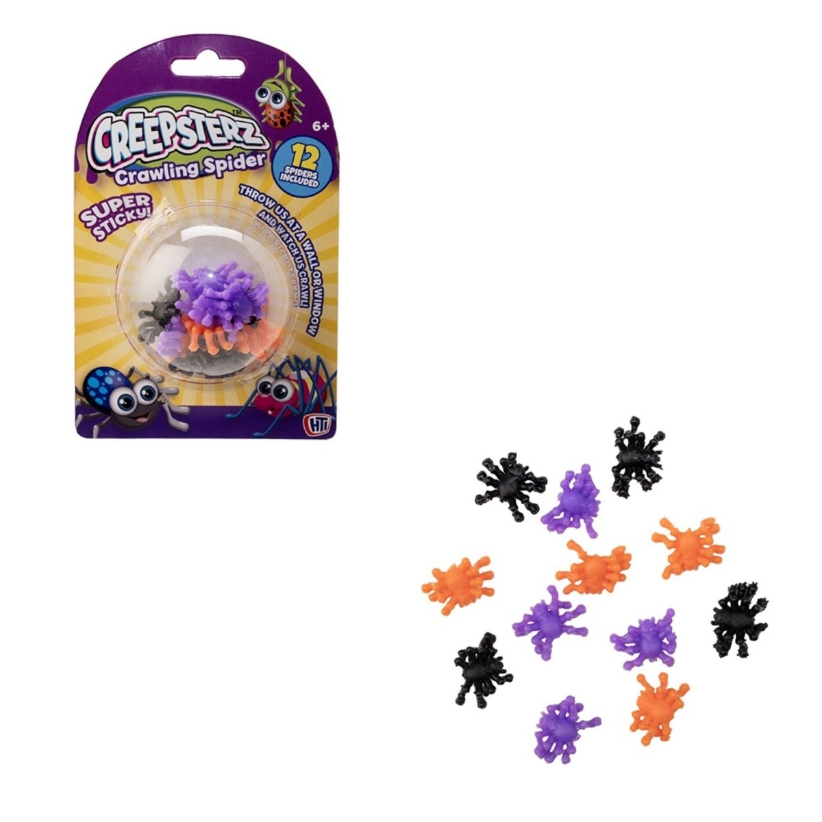 Creepsterz Sticky Crawling Spiders Pack - Kids Party Craft