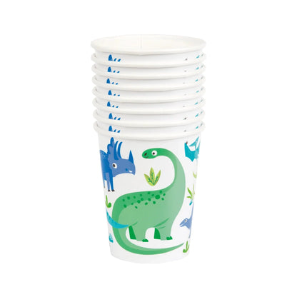 Dinosaur Blue & Green 9oz Cups - Kids Party Craft