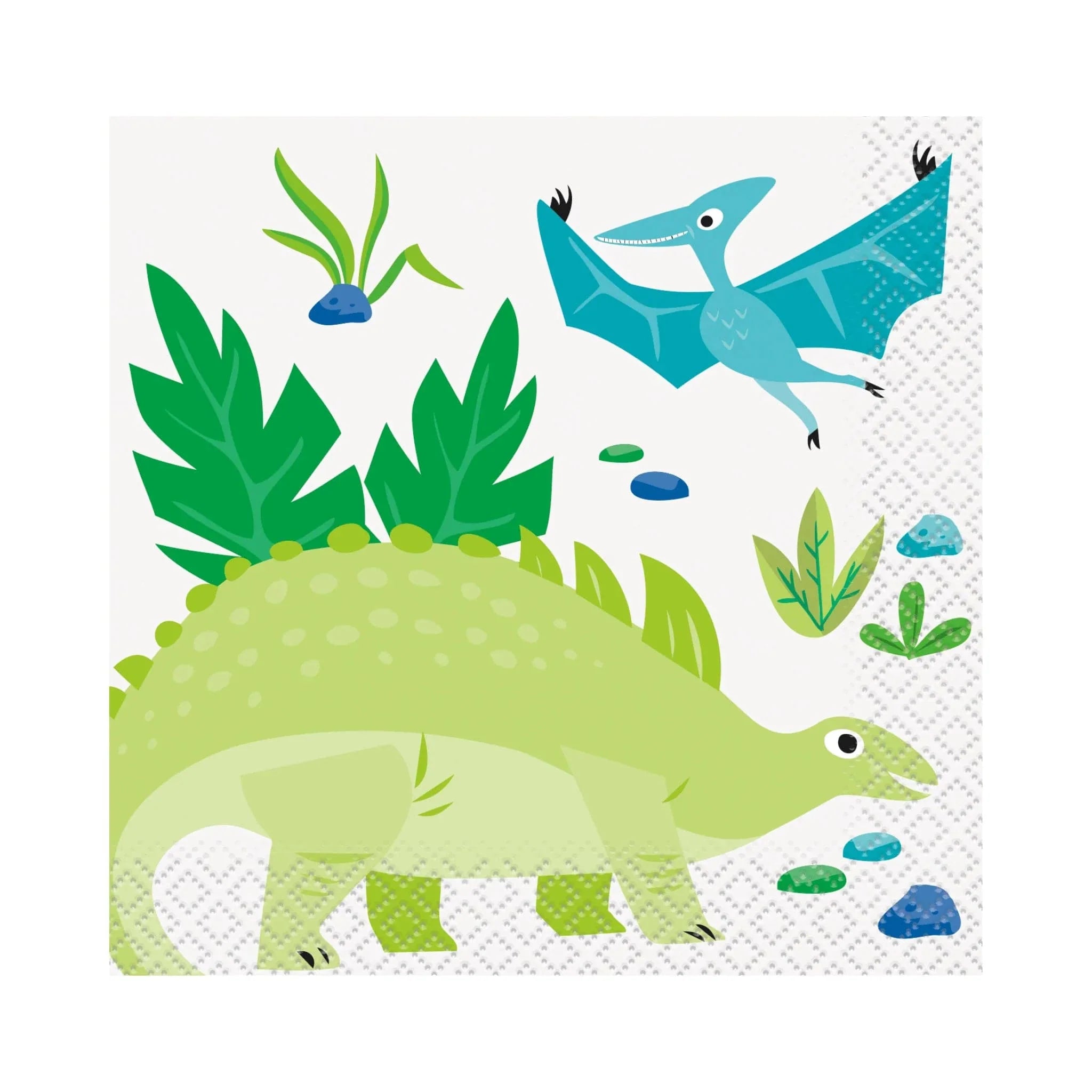 Dinosaur Blue & Green Beverage Napkins 16pk - Kids Party Craft