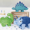 Dinosaur Blue & Green Birthday Candles 6pk - Kids Party Craft