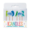 Dinosaur Blue & Green Birthday Candles 6pk - Kids Party Craft