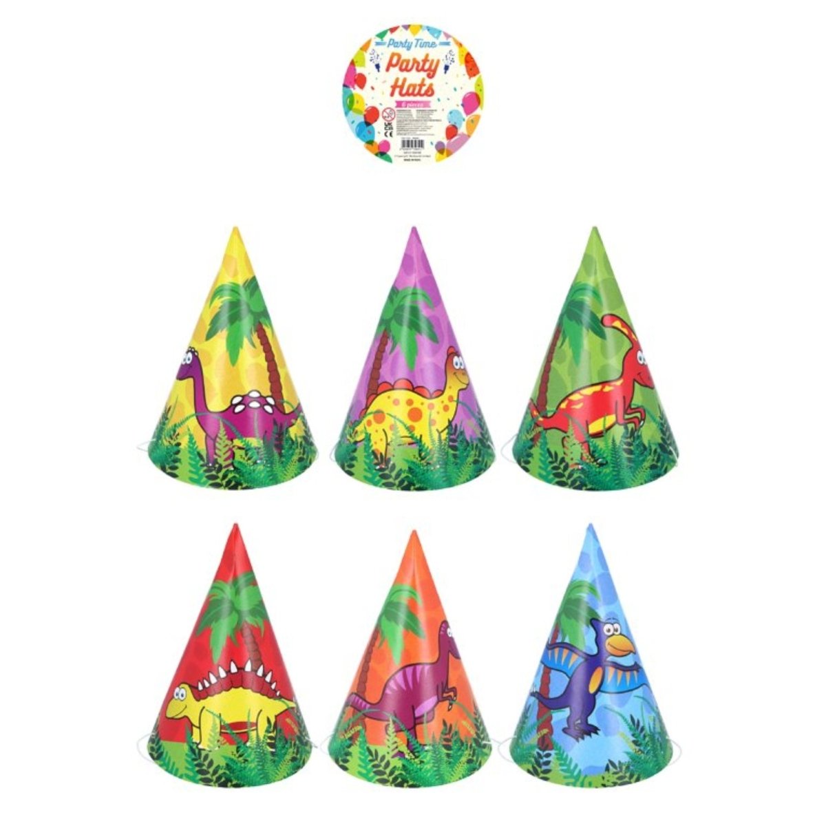 Dinosaur Party Cone Hats (16.5cm) - Kids Party Craft