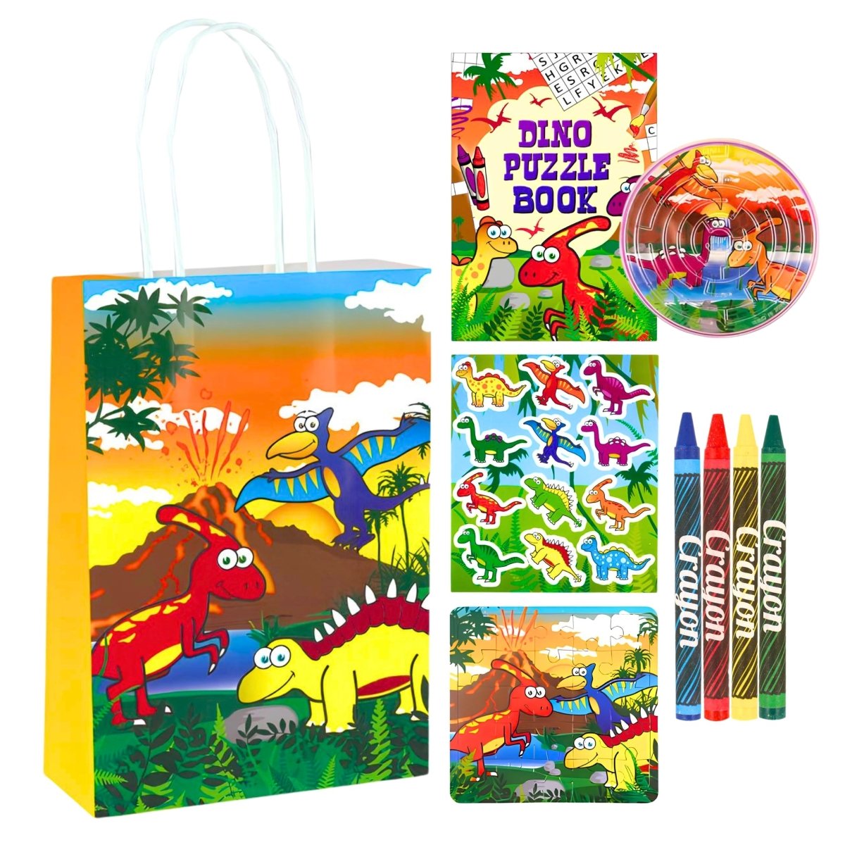 Dinosaur Pre-Filled Party Bags - Kids Party Craft