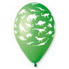 Dinosaur Print Balloon Dark Green - Kids Party Craft