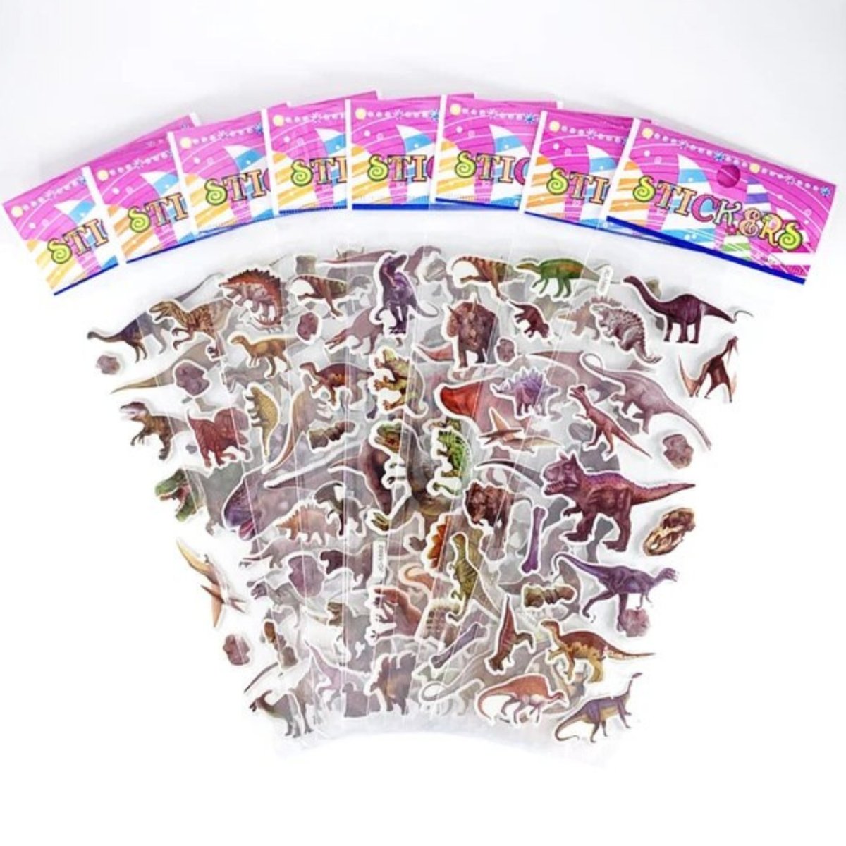Dinosaur Puffy Sticker Sheet - Kids Party Craft