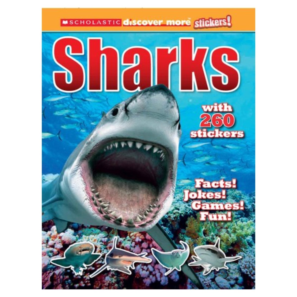 Discover More SHARKS Sticker Book - Kids Party Craft