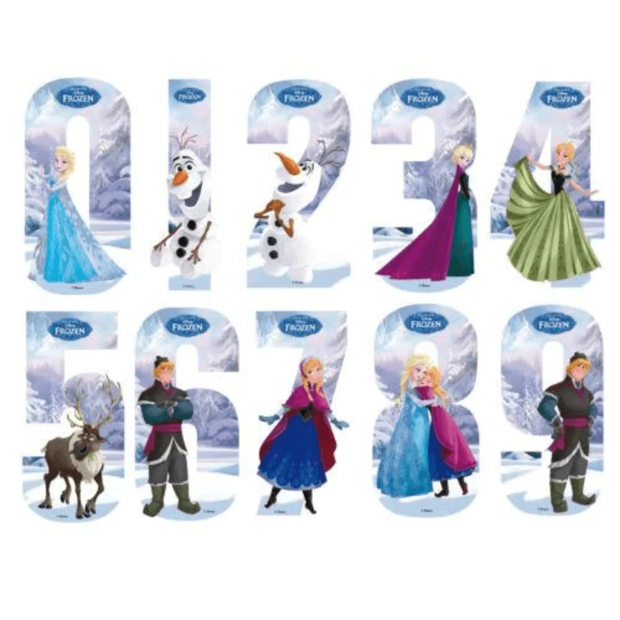 Disney Princess Frozen Number Stickers - Kids Party Craft