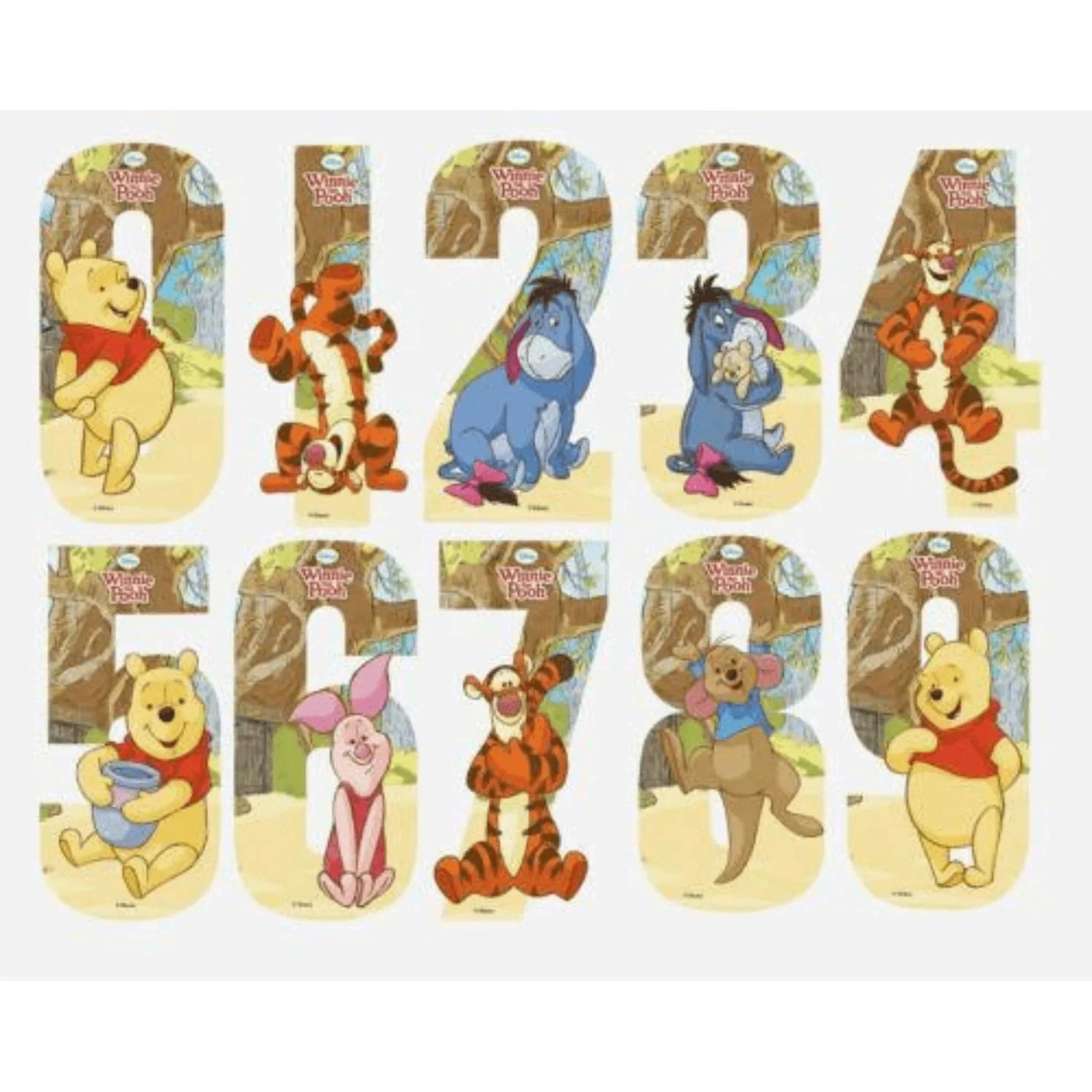 Disney Winnie The Pooh Number Stickers - Kids Party Craft