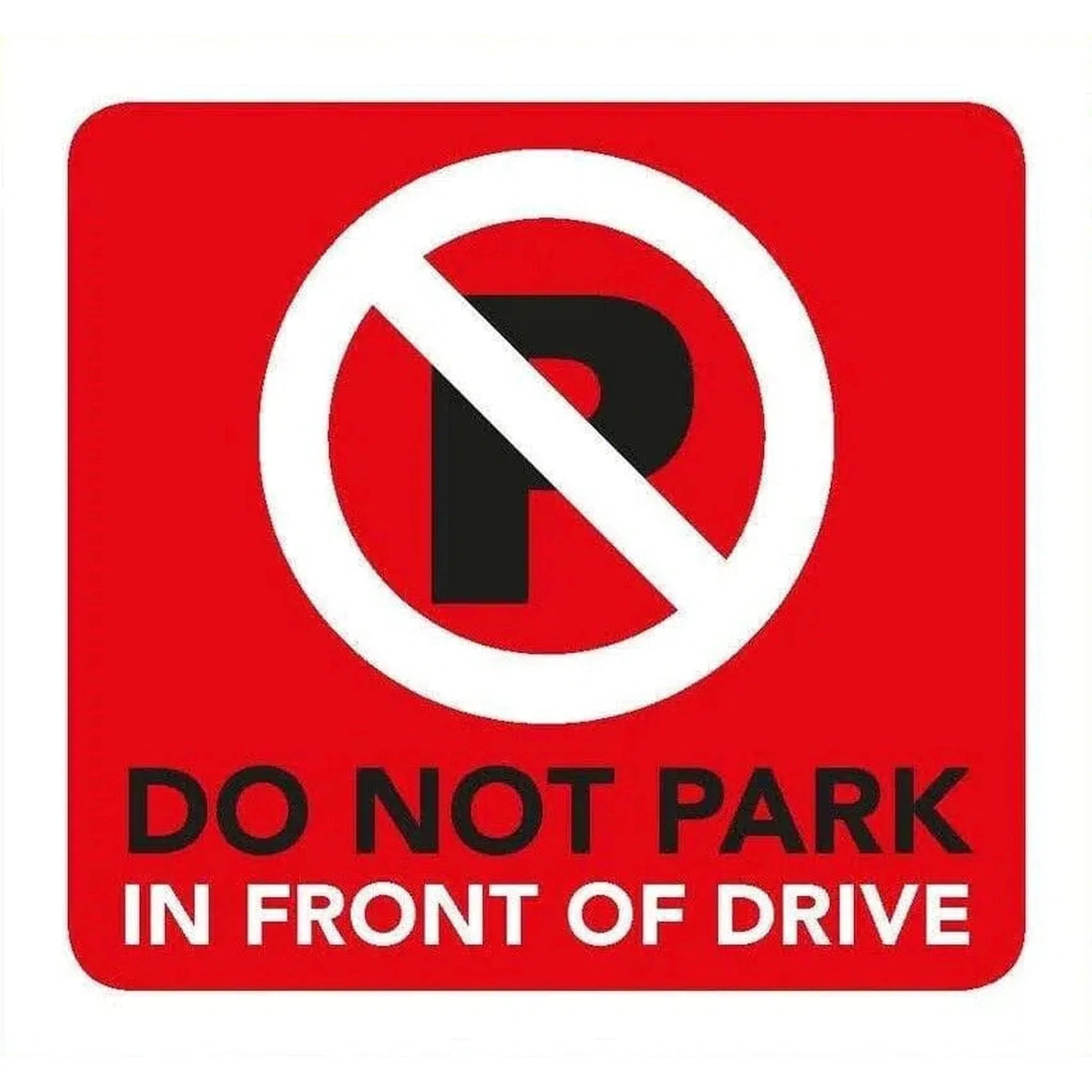 Do Not Park Information Sign 8cm x 8cm - Kids Party Craft