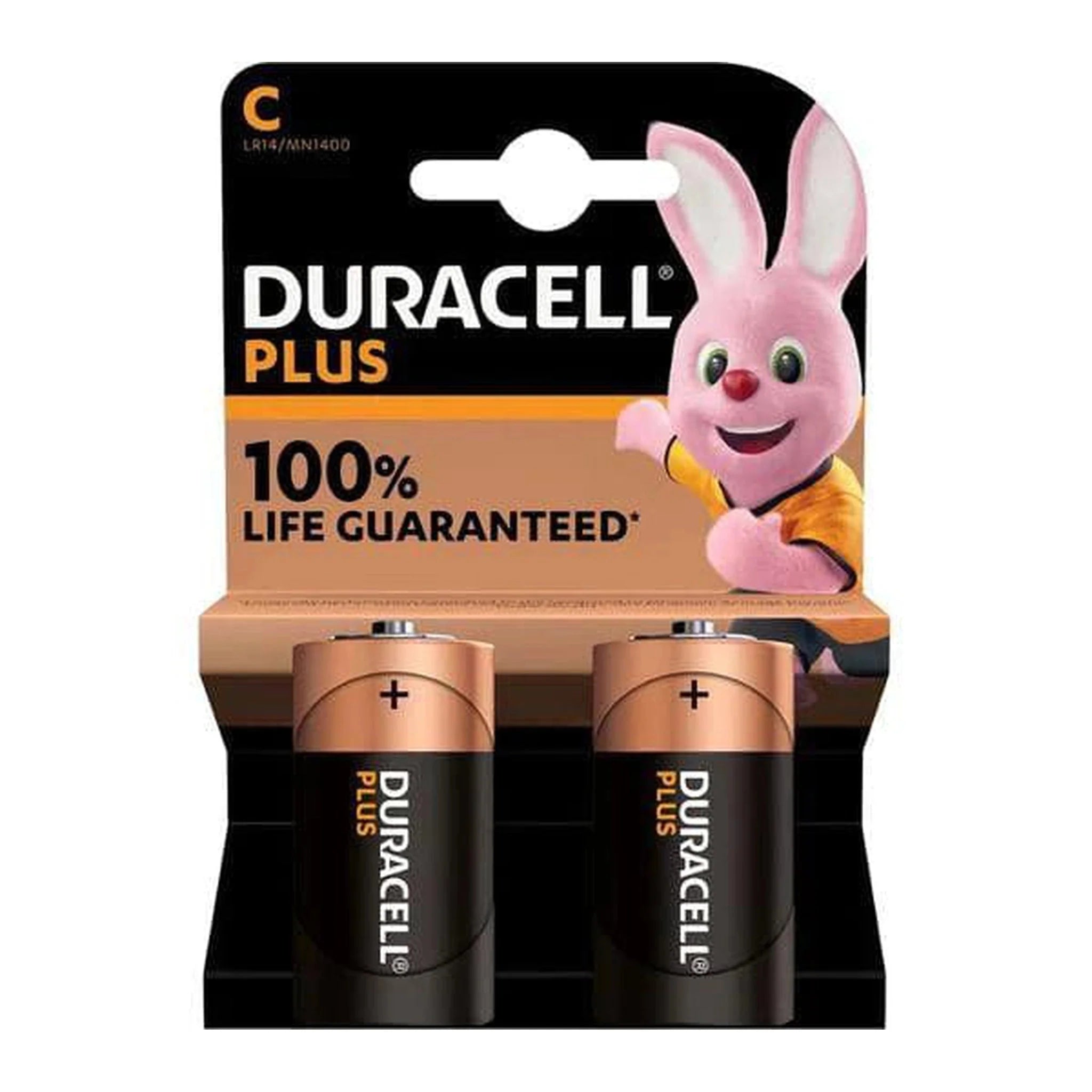 DURACELL Plus C Alkaline Batteries - Pack of 2 - Kids Party Craft
