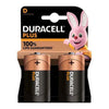 DURACELL Plus D Alkaline Batteries - Pack of 2 - Kids Party Craft