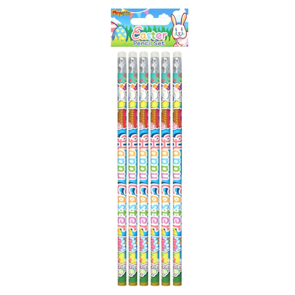 Easter 6pc Pencil Set 17cm - Kids Party Craft