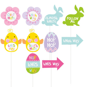 Easter Egg Hunt Clue Signs 10pk - Kids Party Craft