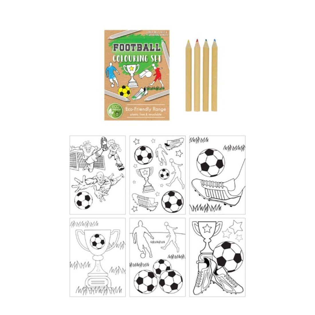 Eco Friendly Football Themed Colouring Set - Kids Party Craft | Kids ...