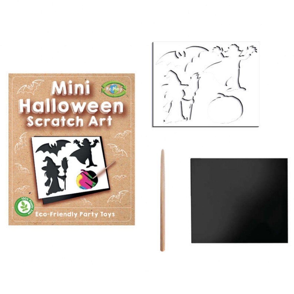 Eco Friendly Halloween Mini Scratch Art - Kids Party Craft