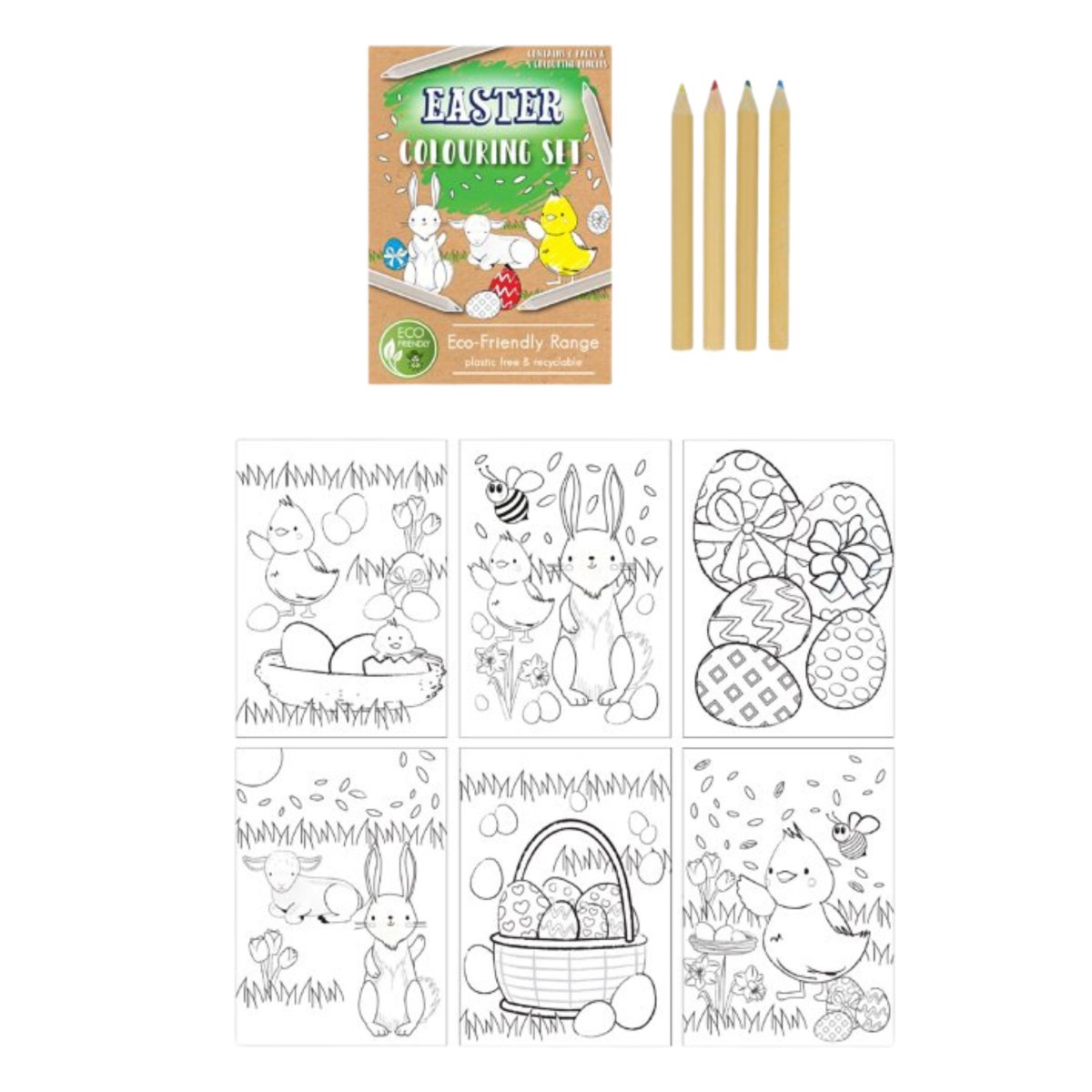'Eco-Friendly' Mini Easter Colouring Set - Kids Party Craft