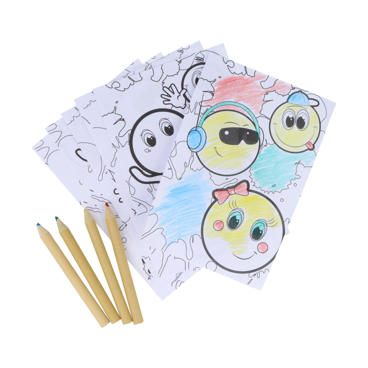 Eco Friendly Smiley Colouring Set - Kids Party Craft