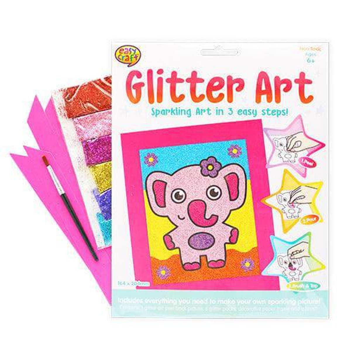 Elephant Glitter Art Craft Kit - Kids Party Craft