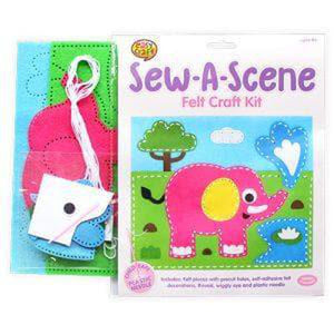 Elephant Sew a Scene Craft Kit - Kids Party Craft