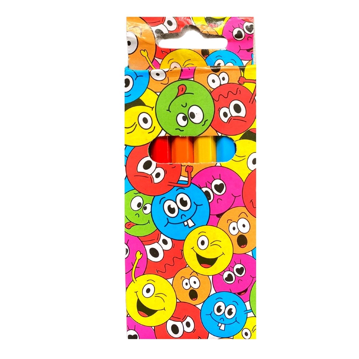 Emoji Smiley Mini Colouring Pencils x 6 - Kids Party Craft