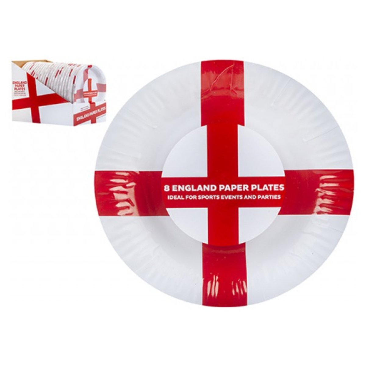England Paper Plates 8 Pack - Kids Party Craft