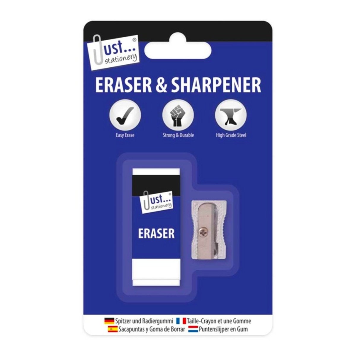 Blue Eraser Set Eraser & Sharpener Set (2 pieces) - Kids Party Craft
